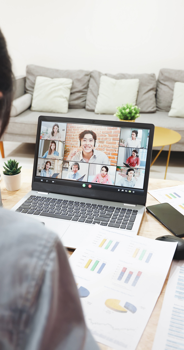 Telework Video Meeting at Home